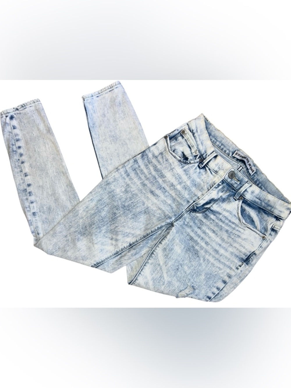 Express Acid Wash Distressed Jeans Mia 99% Cotton Women’s Size 4 Grunge
